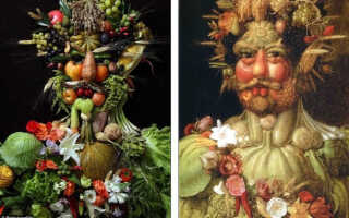 Портрет человека из овощей и фруктов